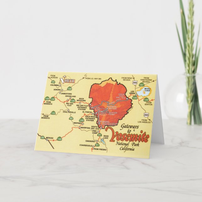 Carte Parc national de Yosemite, Californie (Devant)