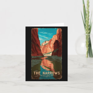 Carte Parc national de Zion Utah vintage The Narrows