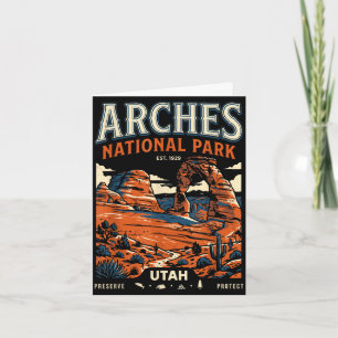 Carte Parc national des Arches aventure rétro vintage