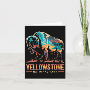 Carte Parc national des femmes Yellowstone Rétro Randonn