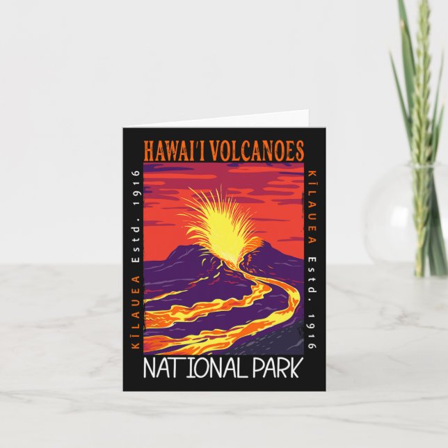 Carte Parc national des volcans d'Hawaii Kilauea Volcano (Devant)