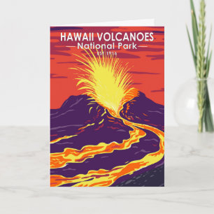 Carte Parc national des volcans d'Hawaii Vintage