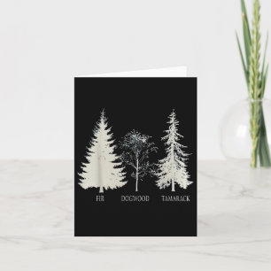 Carte Parc national du Fir Dogwood Tamarack Vintage Tree