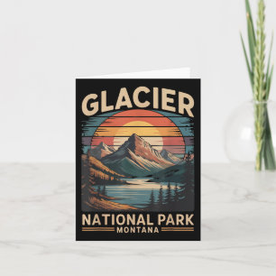 Carte Parc national du Glacier Ours Vintage Montana Rand