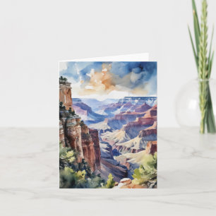 Carte Parc national du Grand Canyon Arizona Aquarelle