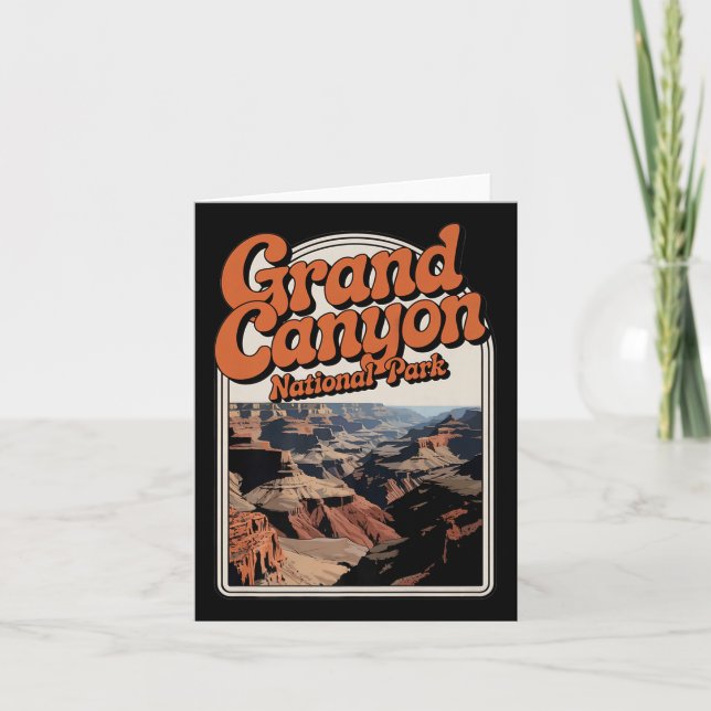 Carte Parc national du Grand Canyon Retro Randonnée us N (Devant)