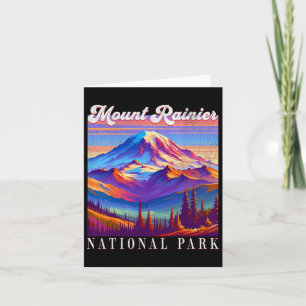 Carte Parc national du Mont-Rainier Mountain Art Souveni