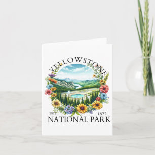 Carte Parc National Floral Yellowstone Randonnée Camping