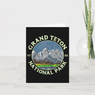 Carte Parc national vintage Grand Teton Wy Mountain Hiki