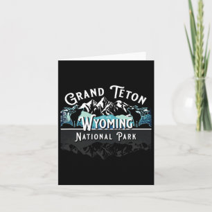 Carte Parc national vintage Grand Teton Wyoming Usa Ek M