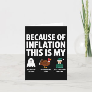 Carte Parce Que Dû À L'Inflation Halloween Thanksgiving 
