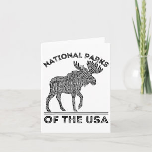 Carte Parcs nationaux Moose Randonnée Camping extérieur