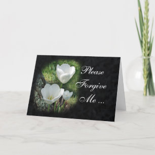 Carte Pardonnez-Moi, S'Il Vous Plaît : Fleur Tulipes Bla