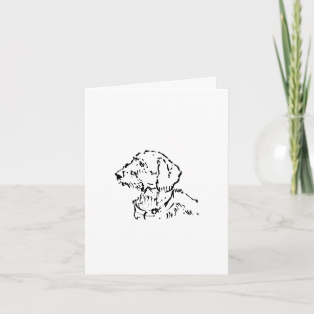 Carte Parent de chien teckel à poil dur (Devant)