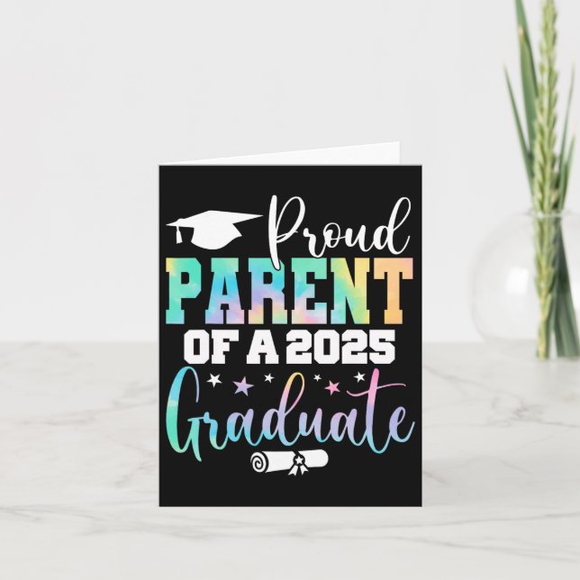 Carte Parent fière d'un élève de terminale 2025 diplômé  (Devant)