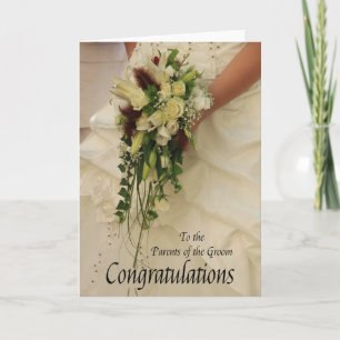 Carte Parents du marié mariage félicitations