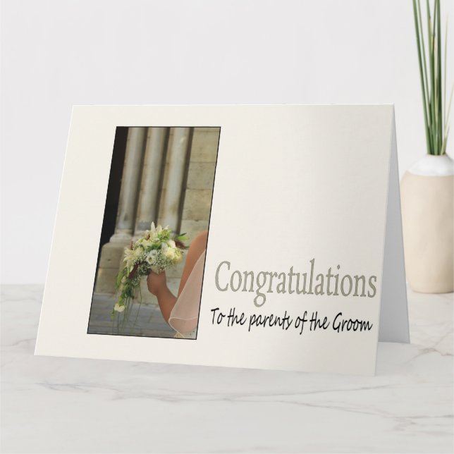 Carte Parents du marié mariage félicitations (Devant)