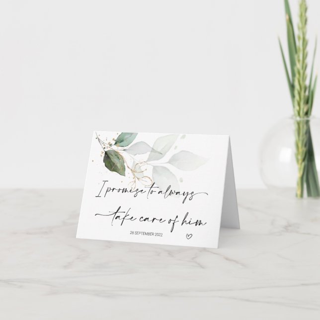 Carte Parents en droit Cadeau Mariée Cadeau Soins de Lui (Devant)