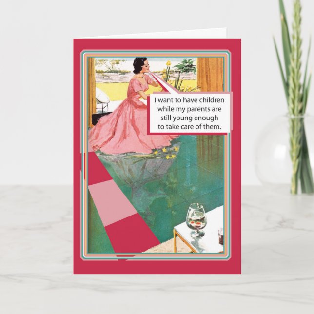 Carte Parents encore jeune drôle Salutation fête des mèr (Devant)