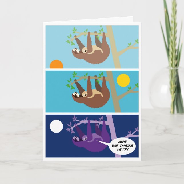 Carte Paresse de bébé (anniversaire) (Devant)