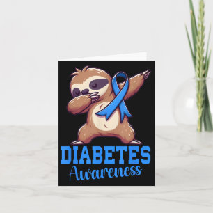 Carte Paresseux Dabbing Sensibilisation au Diabète du Pa