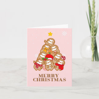 Carte Paresseux de l'Arbre de Noël