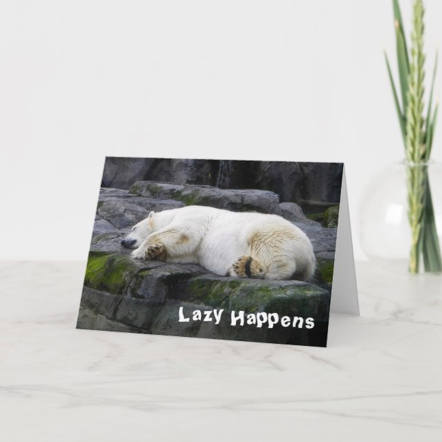 Carte Paresseux se produit l'ours blanc (Devant)