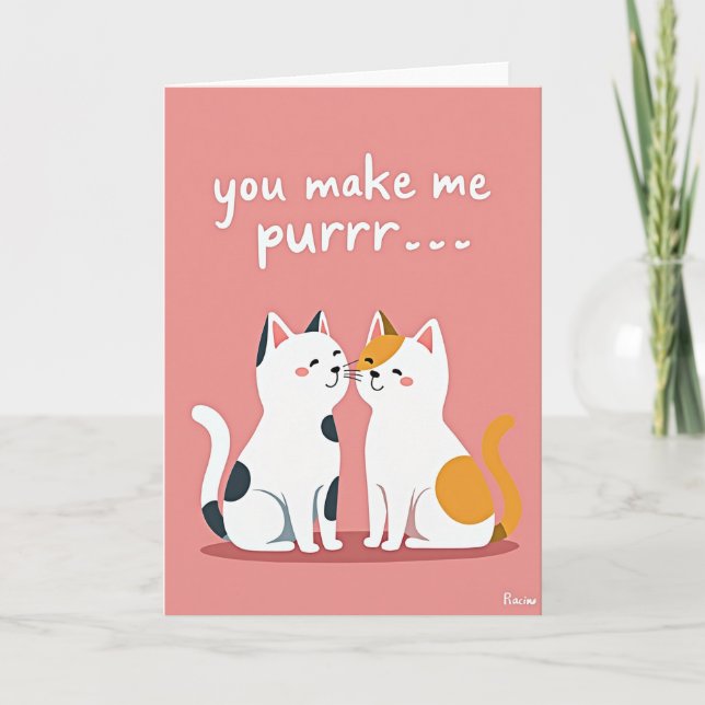 Carte Parfaite Amour Chats Mignons (Devant)
