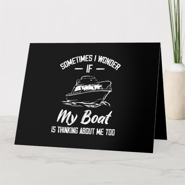 Carte Parfois je me demande si mon bateau pense à moi (Devant)