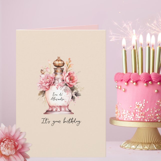 Carte Parfum Anniversaire personnalisé ou toute occasion (Easily change the text on this any occasion card, it's perfect for Birthdays, Mother's Day, & more!)