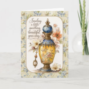 Carte Parfum de bienvenue de la boutique florale vintage