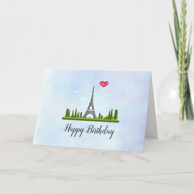 Carte Paris avec la Tour Eiffel Anniversaire (Devant)