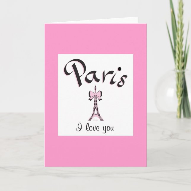 Carte "Paris je t'aime" (Devant)