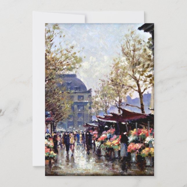 Carte Paris, Le Marché aux Fleurs de La Madeleine (Devant)