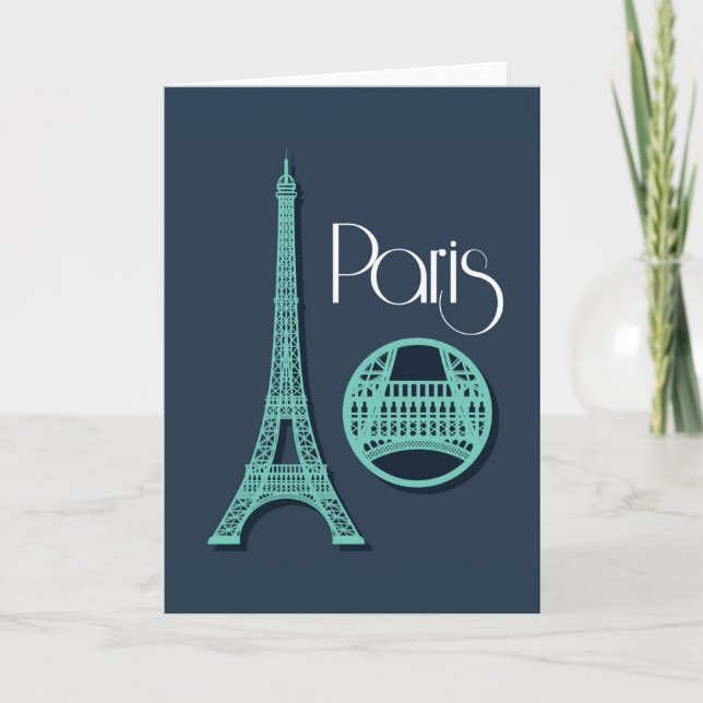 Carte Paris Teal (Devant)