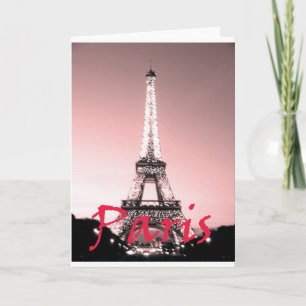 Carte Paris Tour Eiffel rose