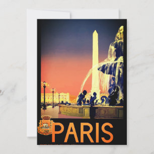Carte Paris vintage