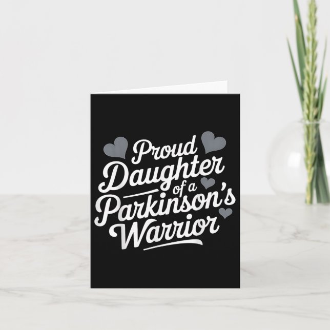 Carte Parkinsons Guerrier Fier Soutien fille (Devant)
