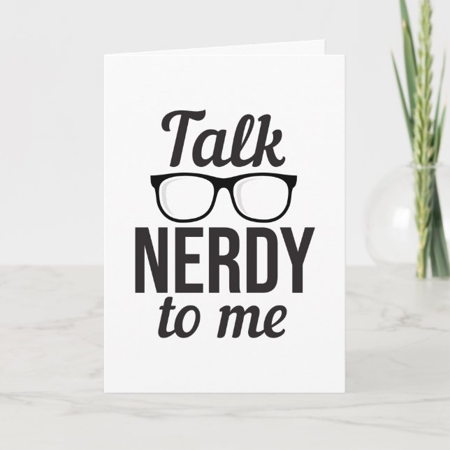 Carte Parle-moi en Geek Glasses Drôles et Cool (Devant)