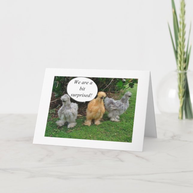 CARTE PARLER DE POULET "FÉLICITER LA RETRAITE" AVEC HUMO (Devant)