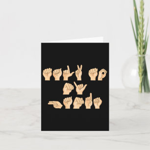 Carte Parler en langue des signes américaine Asl Talk To