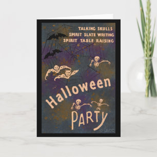 Carte Parler Skulls Spirit Écrire Halloween Party