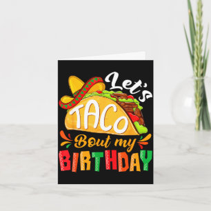 Carte Parlons taco d'anniversaire drôle de fête mexicain