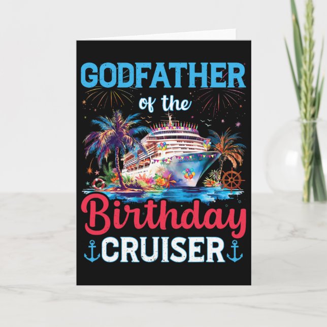 Carte Parrain du bateau de croisière d'anniversaire Funn (Devant)