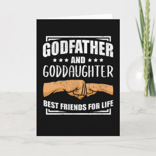 Carte Parrain Godgirl Godchild et parrain Cadeau