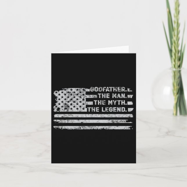 Carte Parrain L'Homme Mythe Légende Fête des pères Améri (Devant)