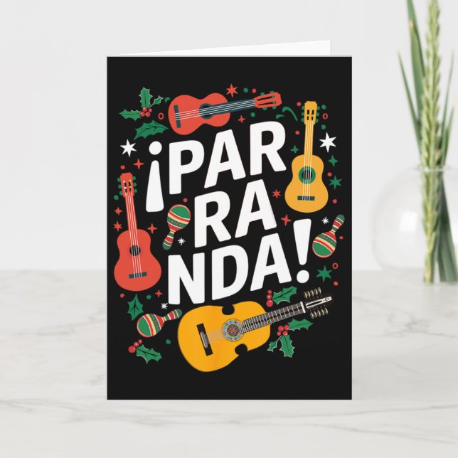 Carte « ¡Parranda ! » Tradition musicale portoricaine  (Devant)