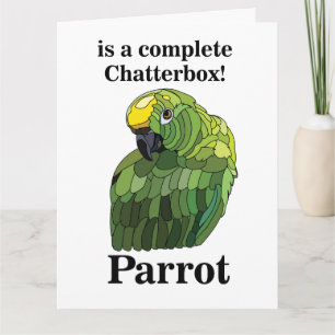 Carte Parrot Bird Chatterbox drôle Anniversaire