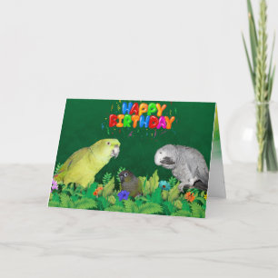 Carte Parrot Happy Birthday Card