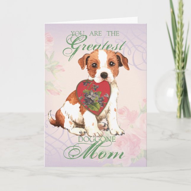 Carte Parson Russell Terrier Heart Mom (Devant)